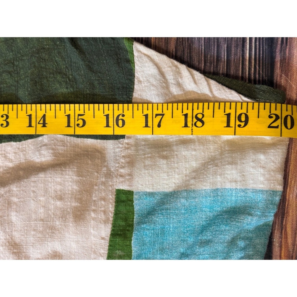 Banana Republic Maxi Dress Womens L Teal Cream Green Patchwork Strappy - Picture 6 of 11